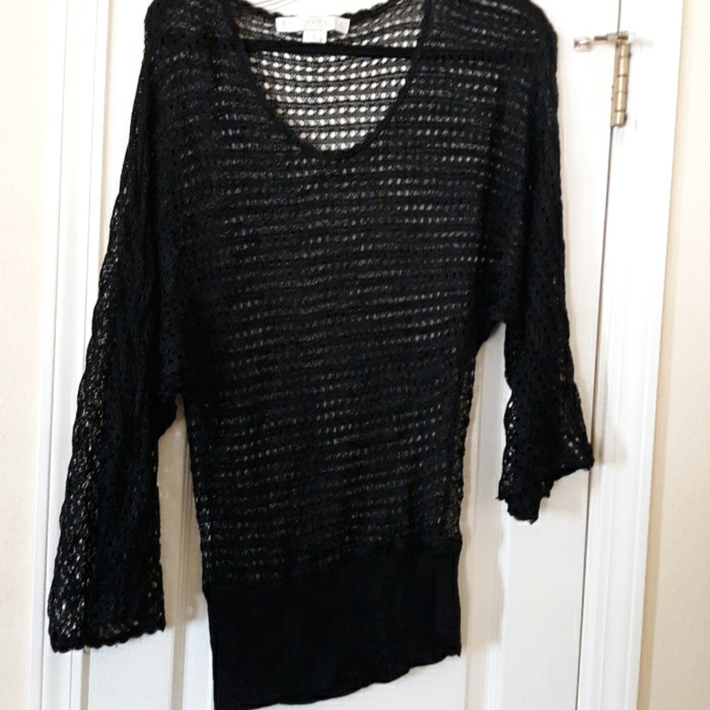 Black Crochet Swimsuit Coverup
